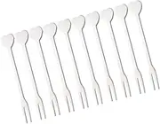 ZUNOXAZ 10pcs Heart Dessert Forks Stainless Steel Creative Cake Forks for Parties Weddings Home Banquets Stylish and Party Supplies Silver