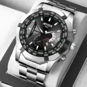 Waterproof Skeleton Quartz Watch with Automatic Calendar and Luminous Display