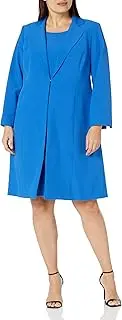 [Le Suit] Women's Plus Size Long Coat Topper Jacket & Sheath Dress