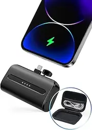 NEWDERY Mini Portable Charger for iPhone, 6600mAh Fast Charging Power Bank, Small Travel Battery Pack Compatible with iPhone 13/14/11/12 Pro Max/iPad, Black