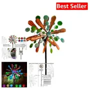 Dual Wind Direction Solar Metal Kinetic Spinner - Stunning 75-Inch Garden Focus