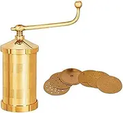 Sahishnu Online & Marketing Brass Sev Sancha Maker,Chakali Maker,Manual Pasta Maker,Shev Maker, Gathiya Murukulu Janthikulu Maker, Machine With 6 Different Jali