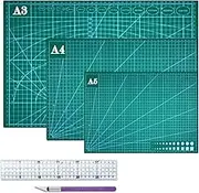 A3 A4 A5 Self Healing Sewing Mat with Carving Craft Knife and Ruler Double Sided Cutting Mats Craft Cutting Mat Sewing Mat with Grid Lines and Angles for Sewing, Crafts, Scrapbooking Mat