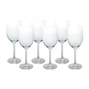 LVD 6pc Classic 23cm/540ml Stemmed Red Wine Glass Set - Clear