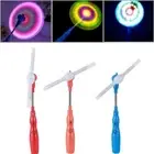 Glow Flashing Windmill Rotating Toy Mini Handheld Light Up Windmill Toy Indoor