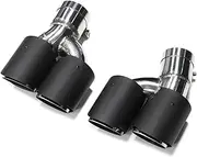 Compatible For BMW 5 Series 525i 530i 540i G30 G31 2018-2023 Square Exhaust Tip Tip Upgrade M5 Quad Carbon Fiber Muffler Exhaust Systems(Carbon Fiber A)