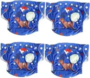 Kisangel 4 Pcs Diaper Pants Reusable Diapers for Toddlers Cotton Diaper Pant Washable Pocket Nappy Infant Cloth Diapers Cloth Diapers for Babies Shorts Child Cartoon Stretch Fabric