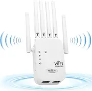 WiFi Extender Signal Booster,WiFi Booster with 1200Mbps Dual Band (5GHz/2.4GHz) WiFi Extenders Signal Booster for Home,WiFi Repeater with Ethernet Port Covers up to 10000sq. ft and 55 Devices