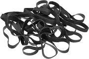 uxcell 60Pcs Rubber Bands, 7.48 x 0.39 Inch Elastic Stretchable Rubber Bands Home Office Supplies for File Folders Little Boxes Securing Trash Can, Black
