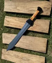 Awesome Carbon steel 21.0in Hunting Short Gladius Sword with Leather Sheath