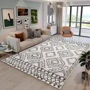 Moroccan Area Rugs 200X250cm Modern Abstract Geometric Carpet Non-Slip