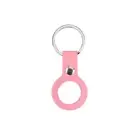 For Apple AirTag Pink Silicone Shockproof Keyring Protector Case Cover