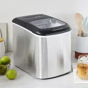 Morphy Richards Ice Maker Stainless Steel 15kg Small Large And Cube 2.1L Tank
