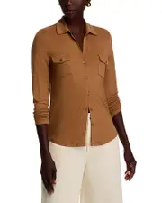Majestic Filatures Point Collar Button Front Shirt
