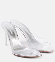 [Amina Muaddi] Amina Muaddi Alexa Glass 95 PVC mules AU 6.5 transparent