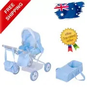 Deluxe Kids Doll Pram Stroller Toy w/ Shoulder Bag Doll Carrier Pretend Play*