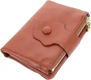 [WRITWAA] Women's Coin Purse Mini Coin Purse Mini Purse Small Wallet Brown Small Purse Cell Phone Wallet Wristbands Ladies Purses Card Holder Ladies Purse Pu Leather Light Brown
