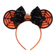 Halloween Spider Web Pumpkin Minnie Headband