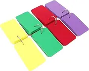 HONMEET 4Pcs Keychain Mini Portable Memo Pads Creative Loose Leaf Notebooks for School Office Study for Home College Use