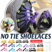 No Tie Elastic Shoelaces With Lock Toggle For Running Shoes Kids Adults Sneakers