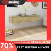 Wall Mounted Shelf 3 Drawers Storage Floating 88x26x18.5cm Sonoma Oak 0597