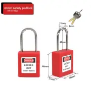 LOTO for Safety Lockout Tagout 4Mm Thin Stainless Steel Shackle Safety Padlock I