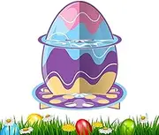 Easter Egg Stand Tray,Easter Decoration Tiered Sign Cardboard Egg Trays - Colorful Tabletop Cake Stand Holiday Centerpiece for Kitchen, Party Display
