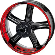 Stickers Motorcycle Wheel Sticker Front and Rear Tire Logo Reflective Stripes Kit Stickers Moto Rim Decal for Kawasaki for Ninja (Color : Red z1000)