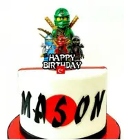 1Pcs Acrylic Cake Topper 12cm,10cm Ninjago Tableware Party Supplies Kids Birthday Decoration