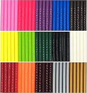 Colored Hot Melt Glue Sealing Sticks for Letter Seal Stamp, VARACL Kids Mini Hot Glue Gun Sticks for Arts Gift Crafts,Home General Repair,15 Colors,75 PCS, Diameter 7 mm/0.28", Length 10 cm/3.9"