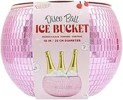 NPW Pink Disco Ball Ice Bucket - Last Disco Bachelorette Party Decorations, Disco Ball Champagne Bucket Disco Ball Decorations, Ice Buckets for Parties, Christmas Party Decor