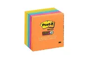 4 Packs Post-It Super Sticky Notes 76x76mm Rio De Janeiro Colours Square 5 Pads Assorted Colours