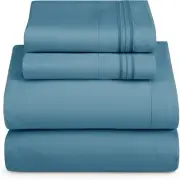 Full XL Size Sheets - 4 Piece Bed Sheet Set, Hotel Luxury Double Brushed Bed She