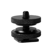 Professional 1/4inch Double Nut Tripod Mount Screw to Camera Hot Shoe