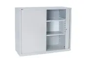 RAPIDLINE 1200W GO TAMBOUR DOOR CUPBOARD With 2 Shelves W1200 x D473 x H1200mm White