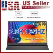 GTMEDIA 17.3" 165Hz Portable Monitor Gaming Display for PC Mac Laptop USB-C HDMI
