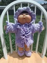 CPK - Crochet Cabbage Patch Doll Clothes~~Jacket & Bonnet~Handmade