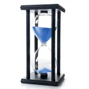 Bellaware 60 Minutes Hourglass, Wood Sand Timer 60 min Blue