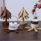 Kitchen Gift Ideas Christmas Tree Trivet Set Wooden Trivets with Tree-shaped