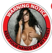 150mm FUNNY TOOLBOX STICKER KEEP YOUR HANDS OFF MY CHEST