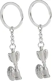 Outanaya Decorative Soccer Trophy Keychains Stylish Key Rings for Bag Adornment present Idea for Birthdays and Soccer Fans Unique Commemorative Accessory