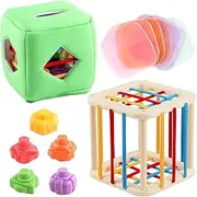 Sensory Shape Sorter Cube | Shape Sorting Activity Cube | Fine Motor Skills Developmental Intelligent Learning Toys for Nursery, Home, Travel, Kindergarten