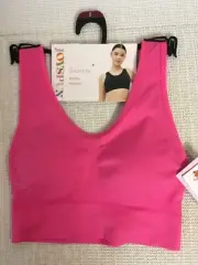 Joyspun Girls Bralette Size S Removable Pads Pink Wide Comfort Band New w Tags