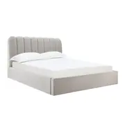 [James Lane] Maeve Boucle Lift Bed Frame Pumice