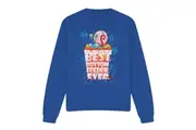 SpongeBob SquarePants Unisex Adult Best Bottom Feed Ever Sweatshirt (Royal Blue) - UTTV12778