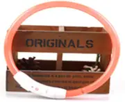 LED Dog Collar, USB Rechargeable, Glowing Pet Dog Collar for Night Safety, Fashion Light up Collar for Small Medium Large dogs 70CM-ORANGE