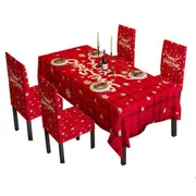 Tablecloth Christmas Theme Dining Table Cover for Christmas Party Home Decoration-Christmas red plaid