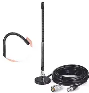 CB Antenna 27MHz Soft Whip with Magnetic Base RG58 BNC Extension Cable PL259