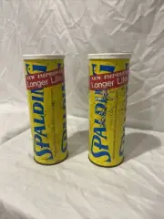 2 VINTAGE SPALDING EXTRA DUTY CHAMPIONSHIP TENNIS BALLS CAN SEALED NEW OLD STOCK