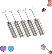 Heart Magnet for Cat Eye Gel Polish, Heart Cat Eye Magnet for Nails, 5-Pack Cat Eye Magnetic Nail Art Tool SetMagnet Sticks with Y-Shaped Guide for Nails, DIY Manicure Kit (5pcs)